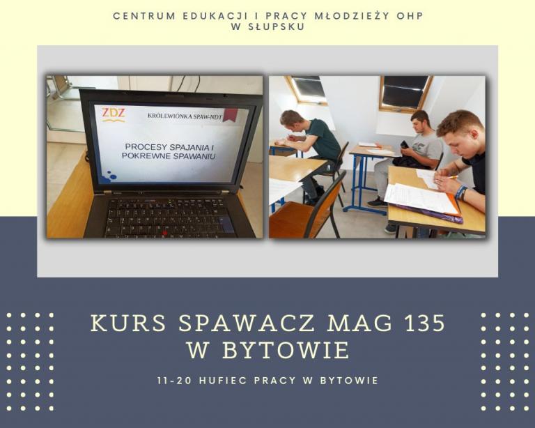 Kurs spawania metodą MAG 135 w 11-20 Hufcu Pracy w Bytowie