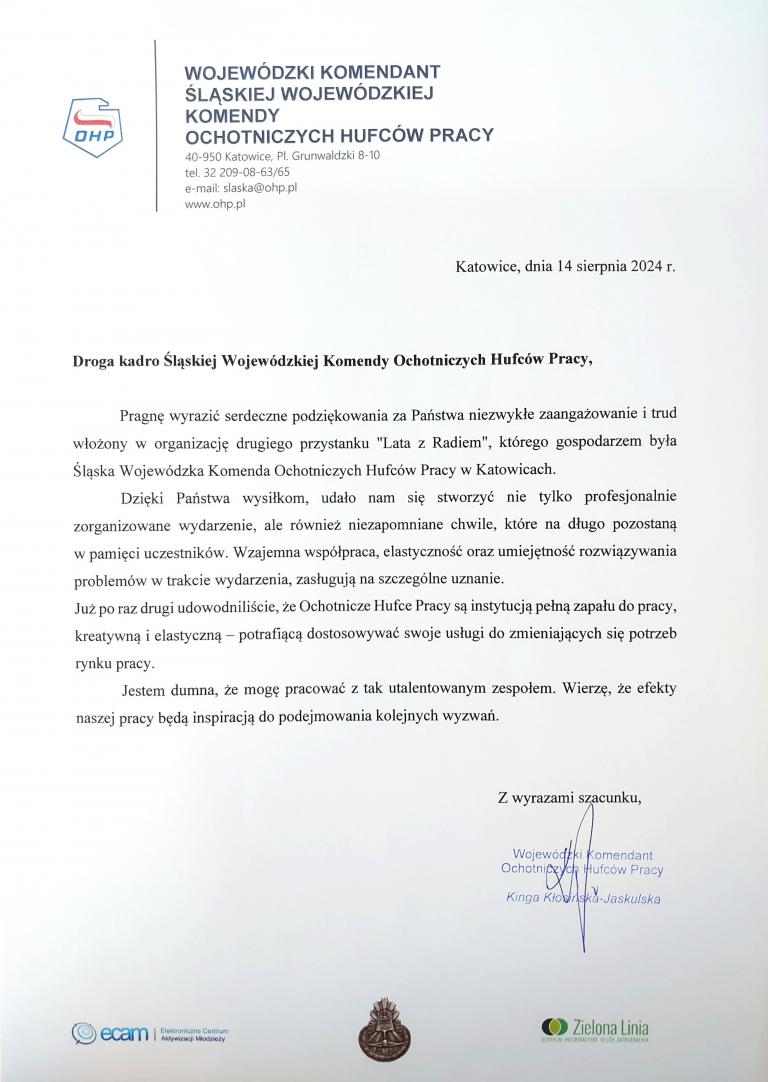 Podziękowanie