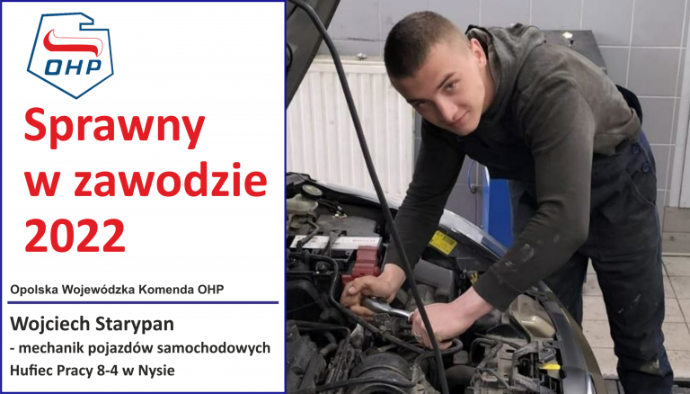 Prezentujemy finalistów konkursu „Sprawny w zawodzie”: Wojciech Starypan – mechanik pojazdów samochodowych – HP Nysa