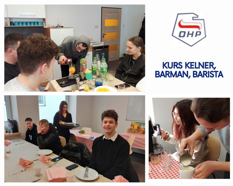Kurs Kelner, barman, barista w CEiPM OHP w Sieradzu