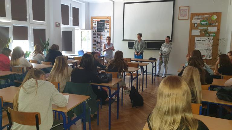 Spotkanie z absolwentem w ZSOiO w Pruszczu Gdańskim