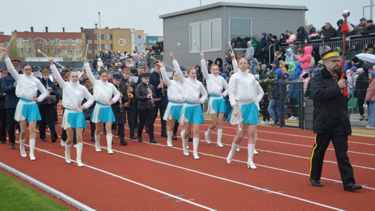 Kolno: Uczestnicy Hufca na otwarciu stadionu miejskiego