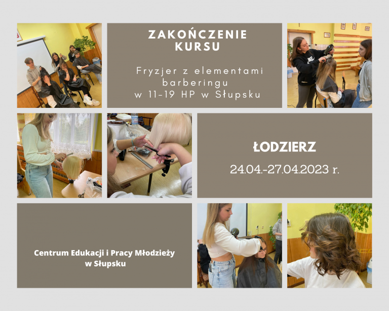 Zakończenie kursu „Fryzjer z elementami barberingu” w Łodzierzy