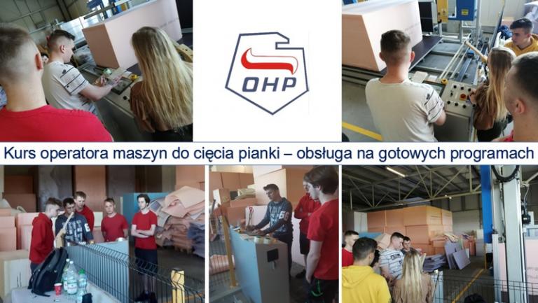 Kurs operatora maszyn do cięcia pianki dla uczestników Hufca Pracy 5-20 w 
