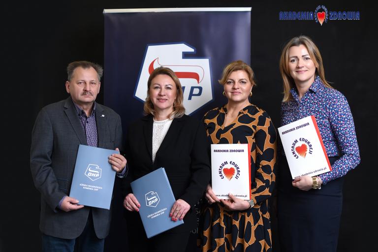 Podpisanie porozumienia pomiędzy Łódzką Wojewódzką Komendą OHP a Akademią Zdrowia w Łodzi