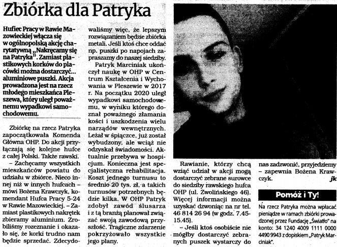 „Zbiórka dla Patryka” - 5-24 HP Rawa Mazowiecka