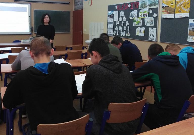 Spotkania z uczniami Zespołu Szkół Rolniczych w Grabonogu