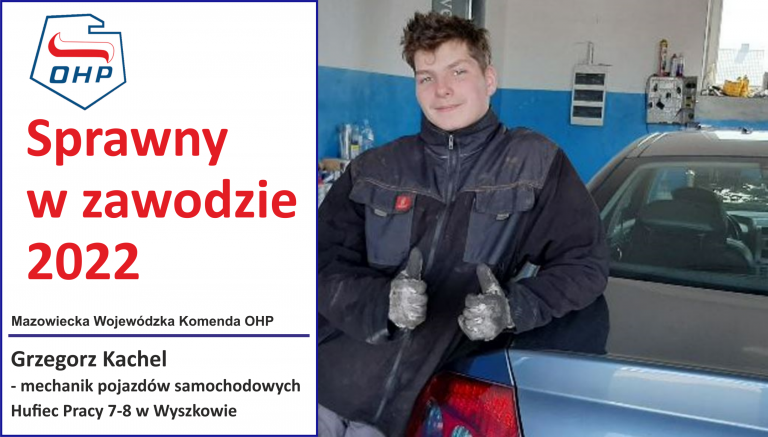 Prezentujemy finalistów konkursu „Sprawny w zawodzie”: Grzegorz Kachel - mechanik pojazdów samochodowych – HP Wyszków