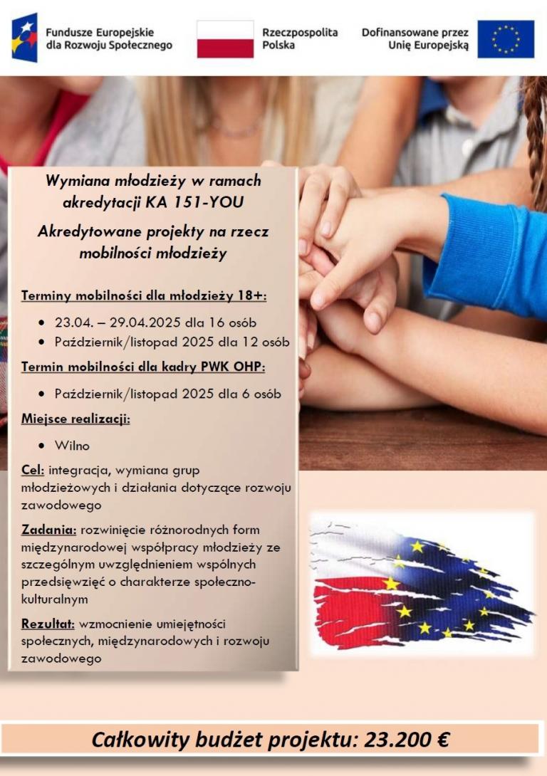 Akredytacja przyznana! Młodzież i kadra wyruszą na mobilność do Wilna 