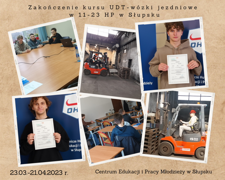 Zakończenie kursu UDT - wózki jezdniowe w Słupsku