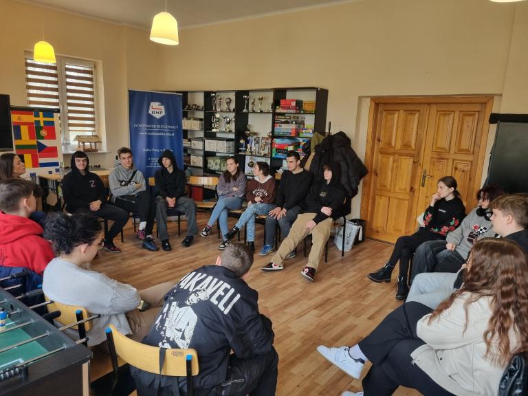 Spotkanie z psychologiem w Hufcu Pracy w Kaliszu