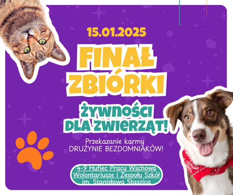 Zbiórka karmy dla zwierząt z wschowskiego schroniska! 