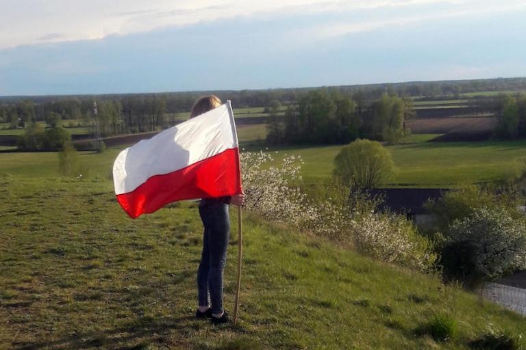 Łomża: Polska flaga w obiektywie