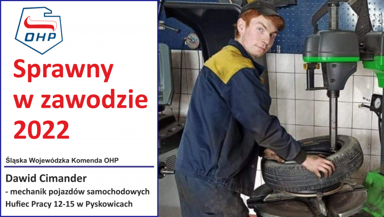 Prezentujemy finalistów konkursu „Sprawny w zawodzie”: Dawid Cimander – mechanik pojazdów samochodowych – HP Pyskowice