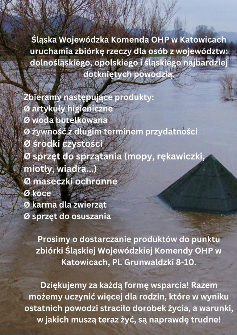 Pomoc osobom dotkniętym powodzią