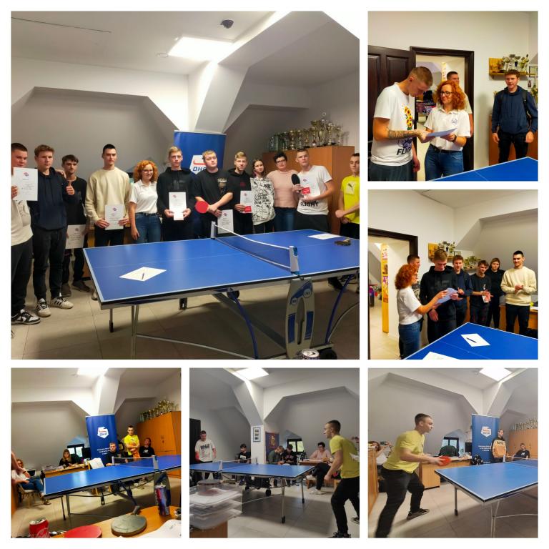 Turniej tenisa stołowego w 11-20 Hufcu Pracy w Bytowie