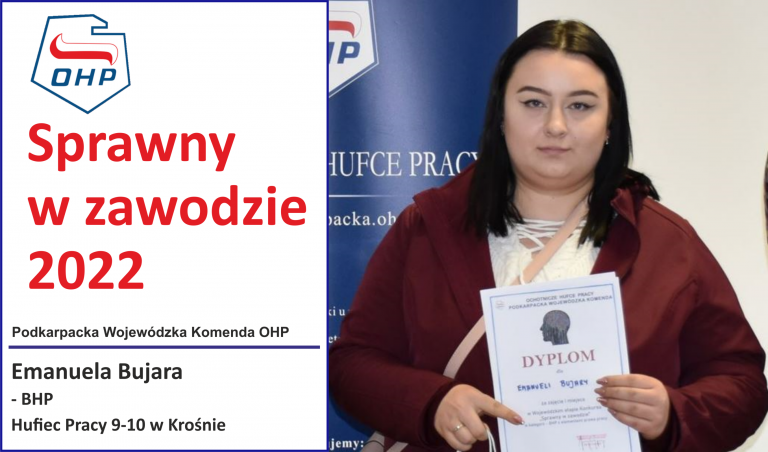 Prezentujemy finalistów konkursu „Sprawny w zawodzie”: Emanuela Bujara – BHP - HP Krosno 