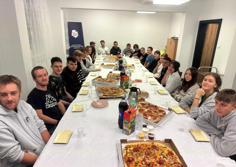 Spotkanie przy pizzy w Człuchowie