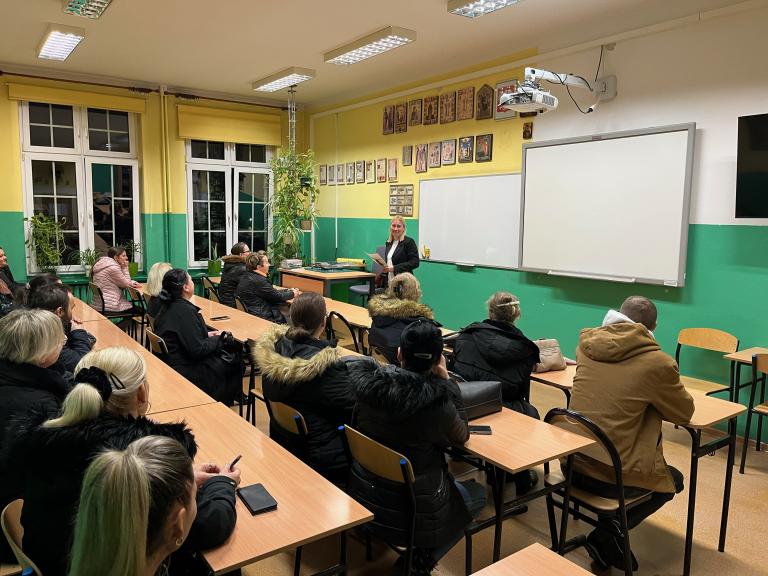 Zebranie z rodzicami w Hufcu Pracy we Wrześni