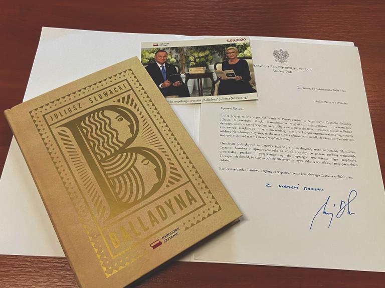 Podziękowania od Prezydenta RP dla Hufca Pracy we Wrześni za udział w Narodowym Czytaniu