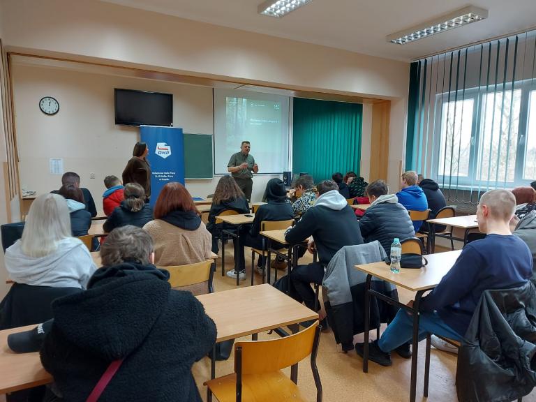 Spotkanie uczestników z przedstawicielem Lasów Państwowych