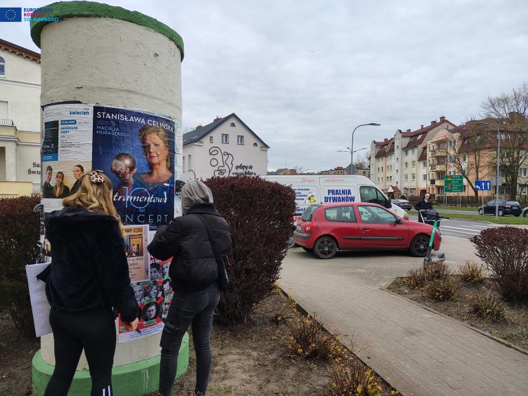 Projekt EKS „Pomocna Łapa” widoczny w mieście