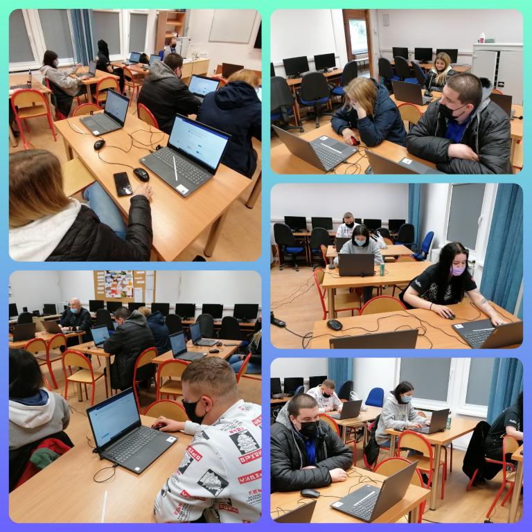 Egzaminy próbne w 11-23 Hufcu Pracy w Słupsku