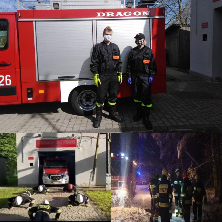 Druhowie Ochotniczej Straży Pożarnej z 11-19 Hufca Pracy w Słupsku 