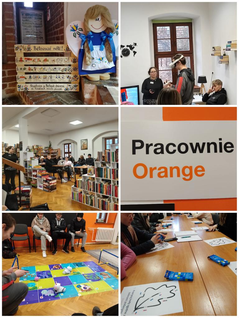 W pracowni bibliotecznej Orange