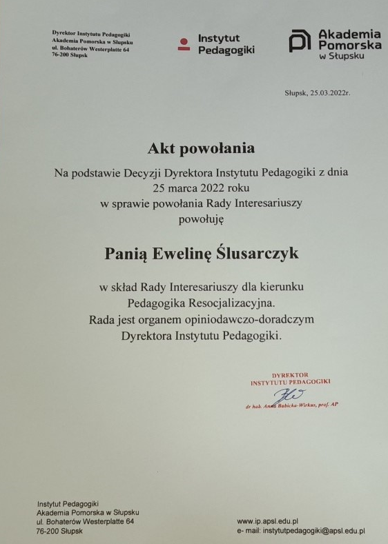 Komendant 11-23 Hufca Pracy w Radzie Interesariuszy Akademii Pomorskiej w Słupsku