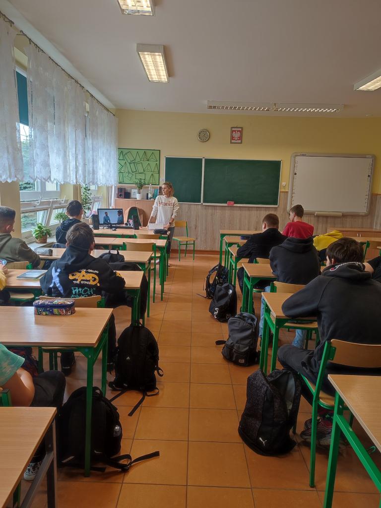 Zajęcia z doradcą zawodowym z Młodzieżowego Centrum Kariery w Śremie dla uczniów Zespołu Szkół Politechnicznych w Śremie