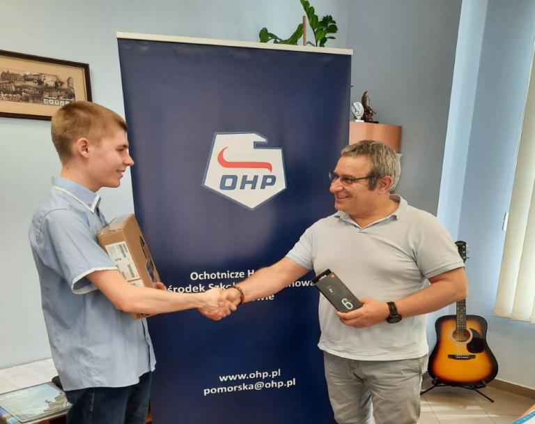 Pierwsze miejsce uczestnika OSiW Tczew w Ogólnopolskim Konkursie Wiedzy Informatycznej Młodzieży OHP