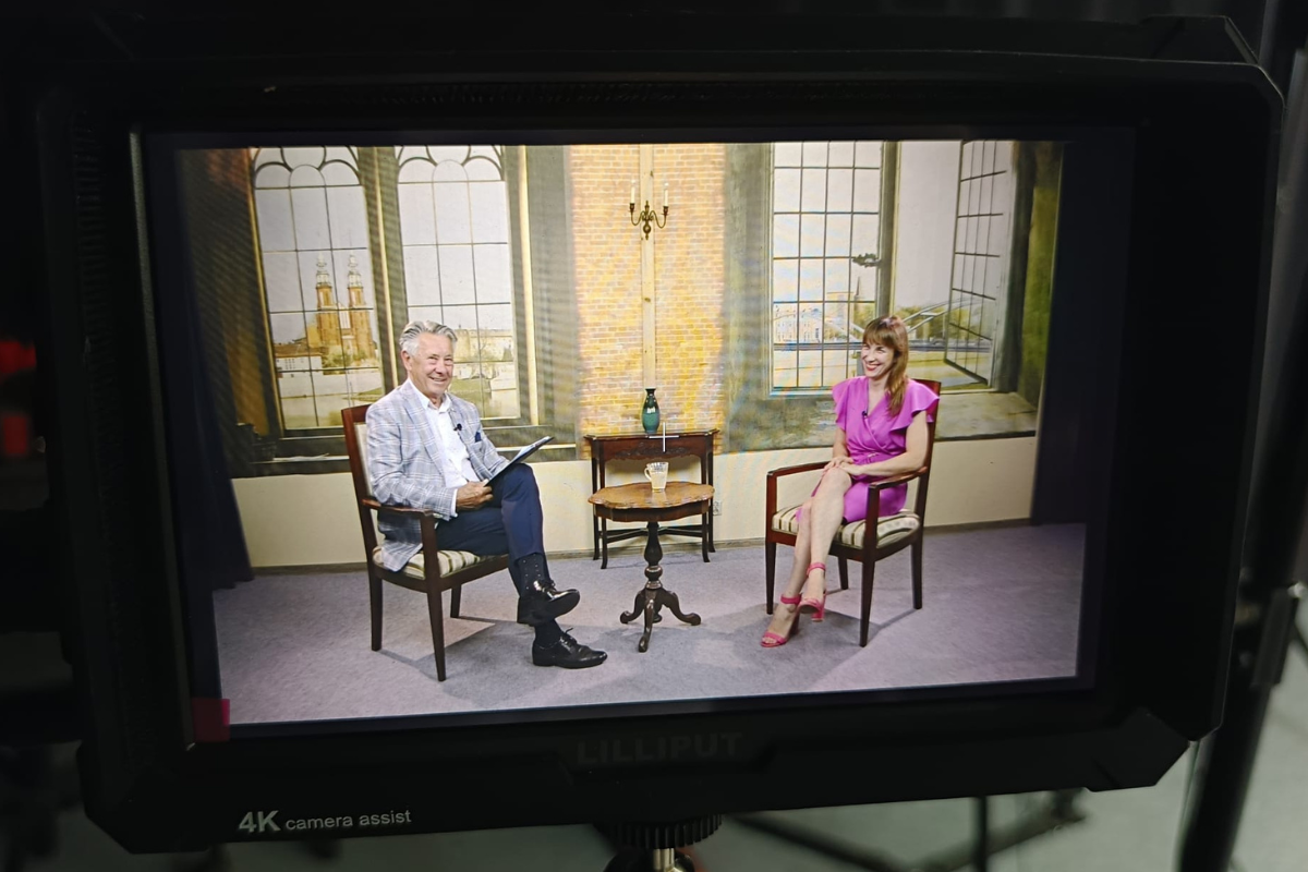 Komendant Wiesława Skoczylas podczas wywiadu dla Ekovision TV w Opolu
