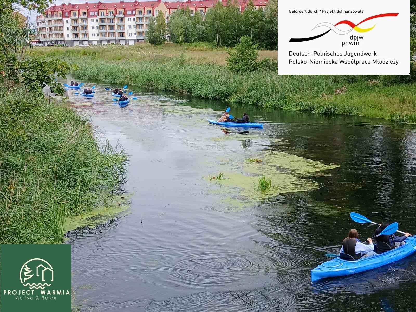 Spływ kajakowy uczestników projektu Warmia