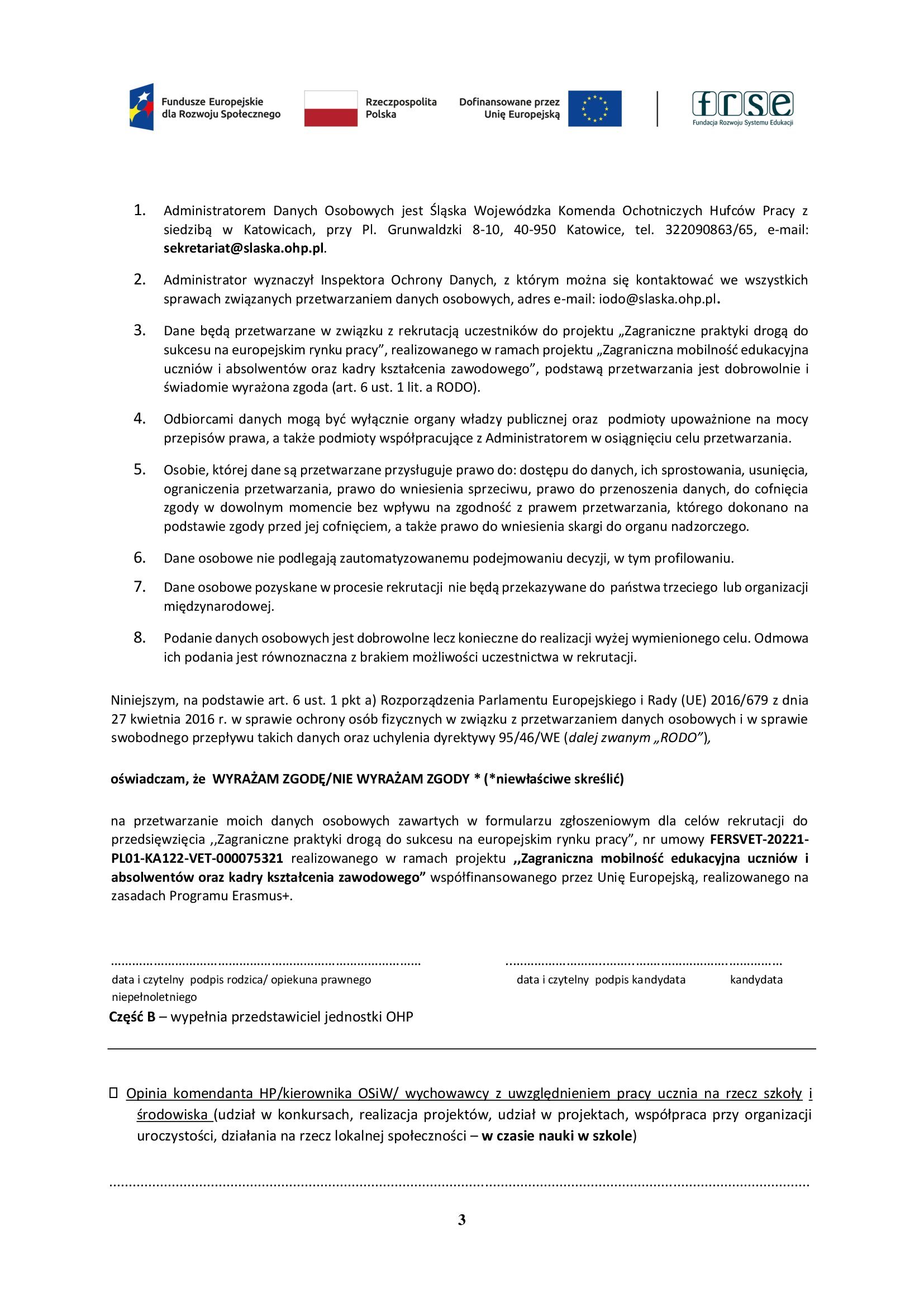 FORMULARZ ZGŁOSZENIOWY DLA ABSOLWENTA 00003