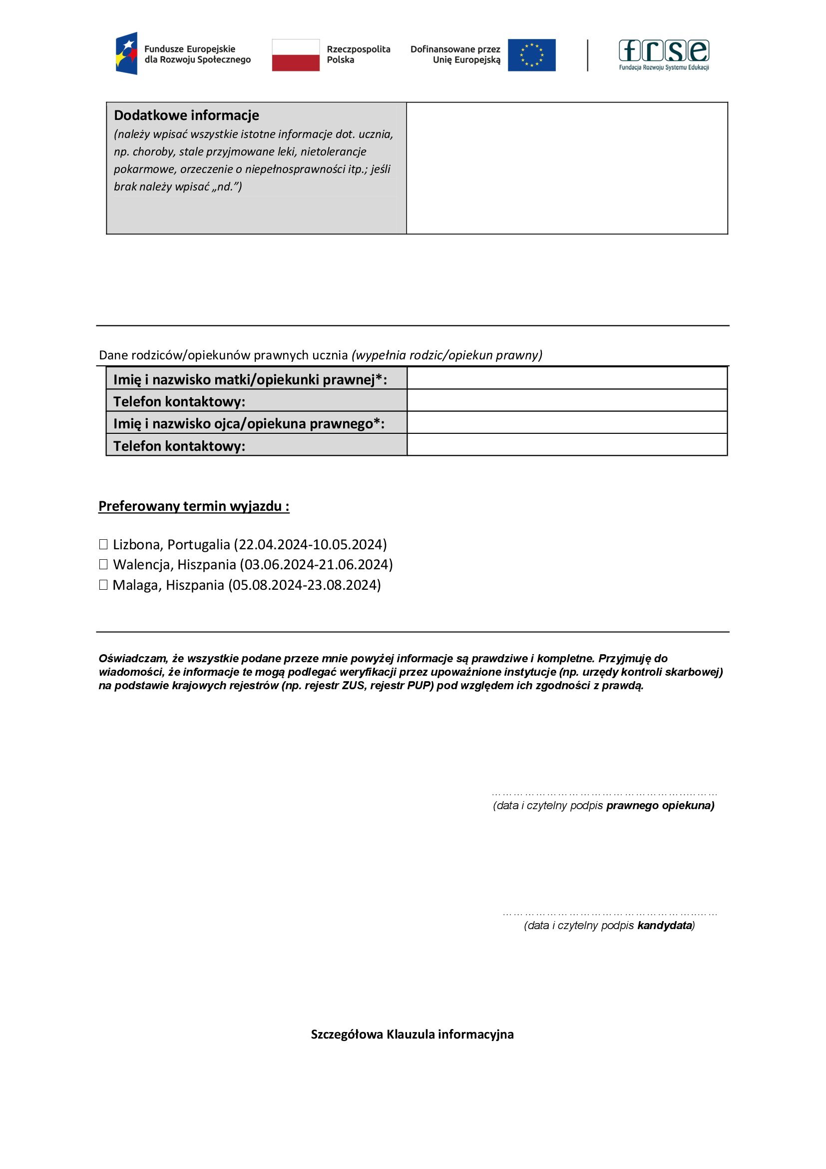 FORMULARZ ZGŁOSZENIOWY DLA UCZNIA 00002