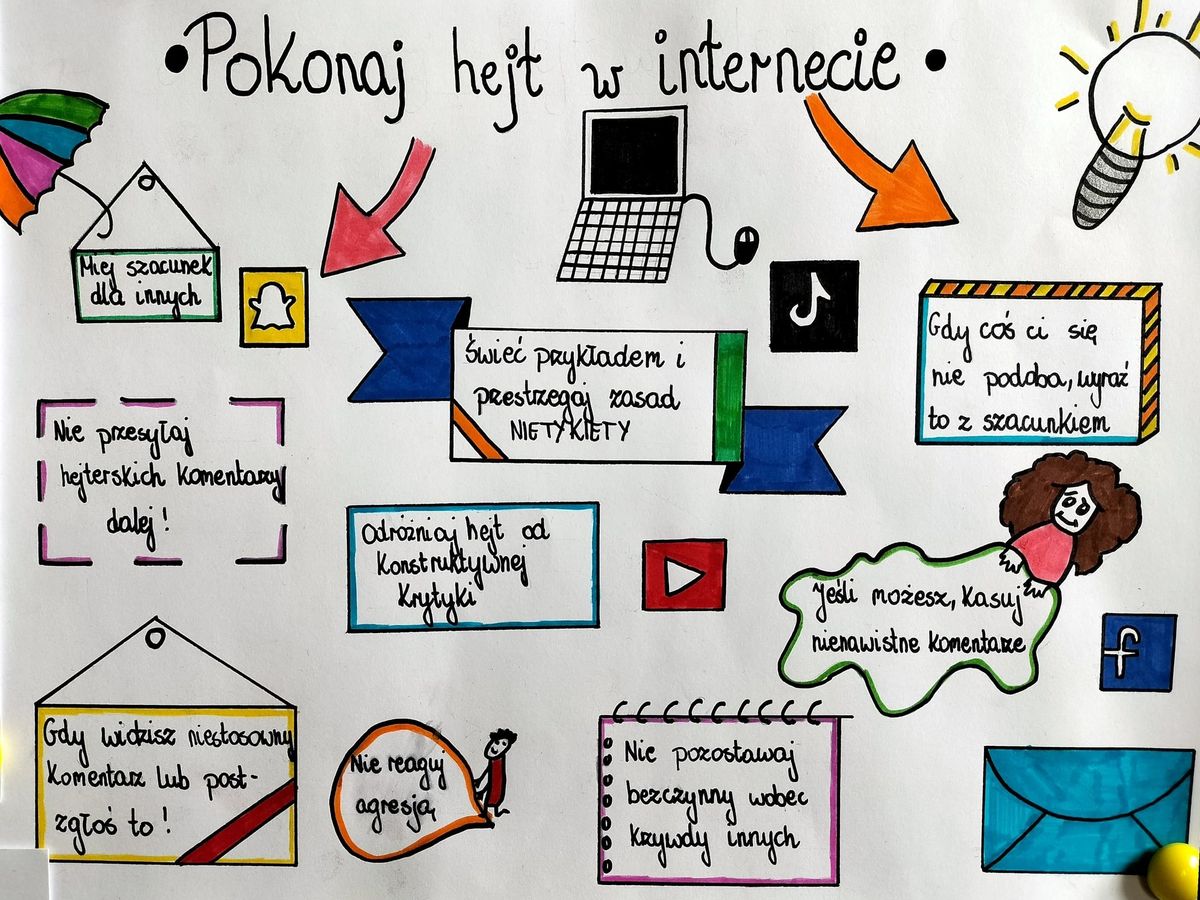 Konkurs na plakat przeciwko hejtowi w dębickim hufcu 3