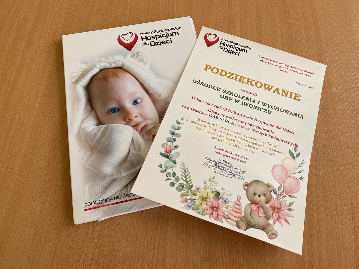OŚRODEK SZKOLENIA I WYCHOWANIA W IWONICZU Z POMOCĄ DLA DZIECI Z HOSPICJUM W RZESZOWIE 3