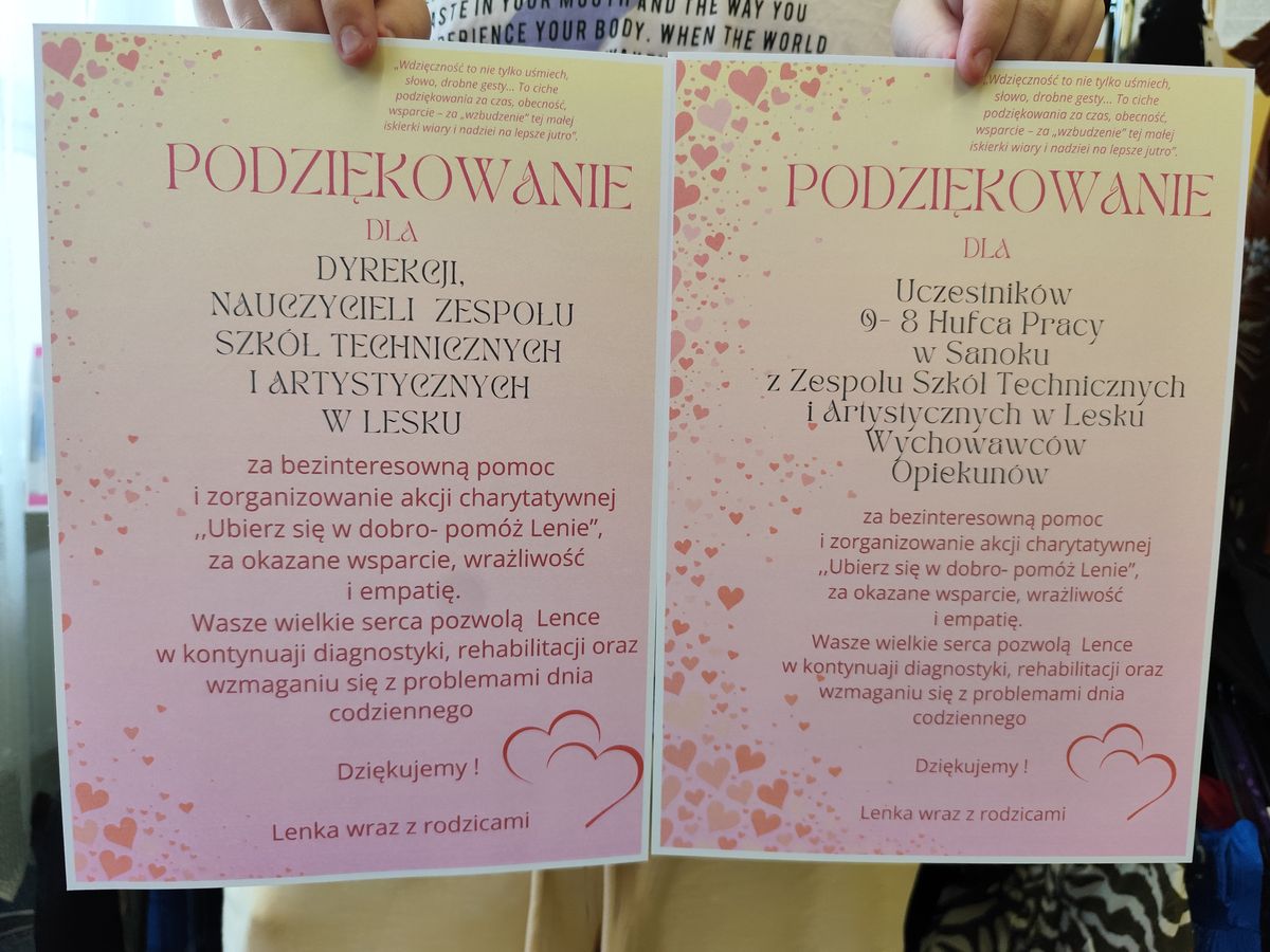 Ubierz się w dobro Finał akcji dla Lenki w sanockim Hufcu 5