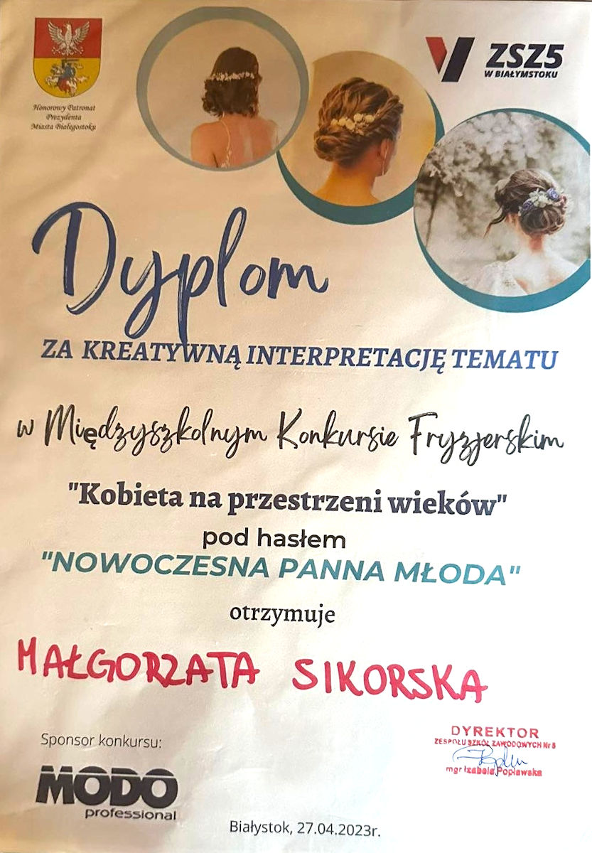 Hajnówka: Międzyszkolny Konkurs Fryzjerski „Nowoczesna Panna Młoda”