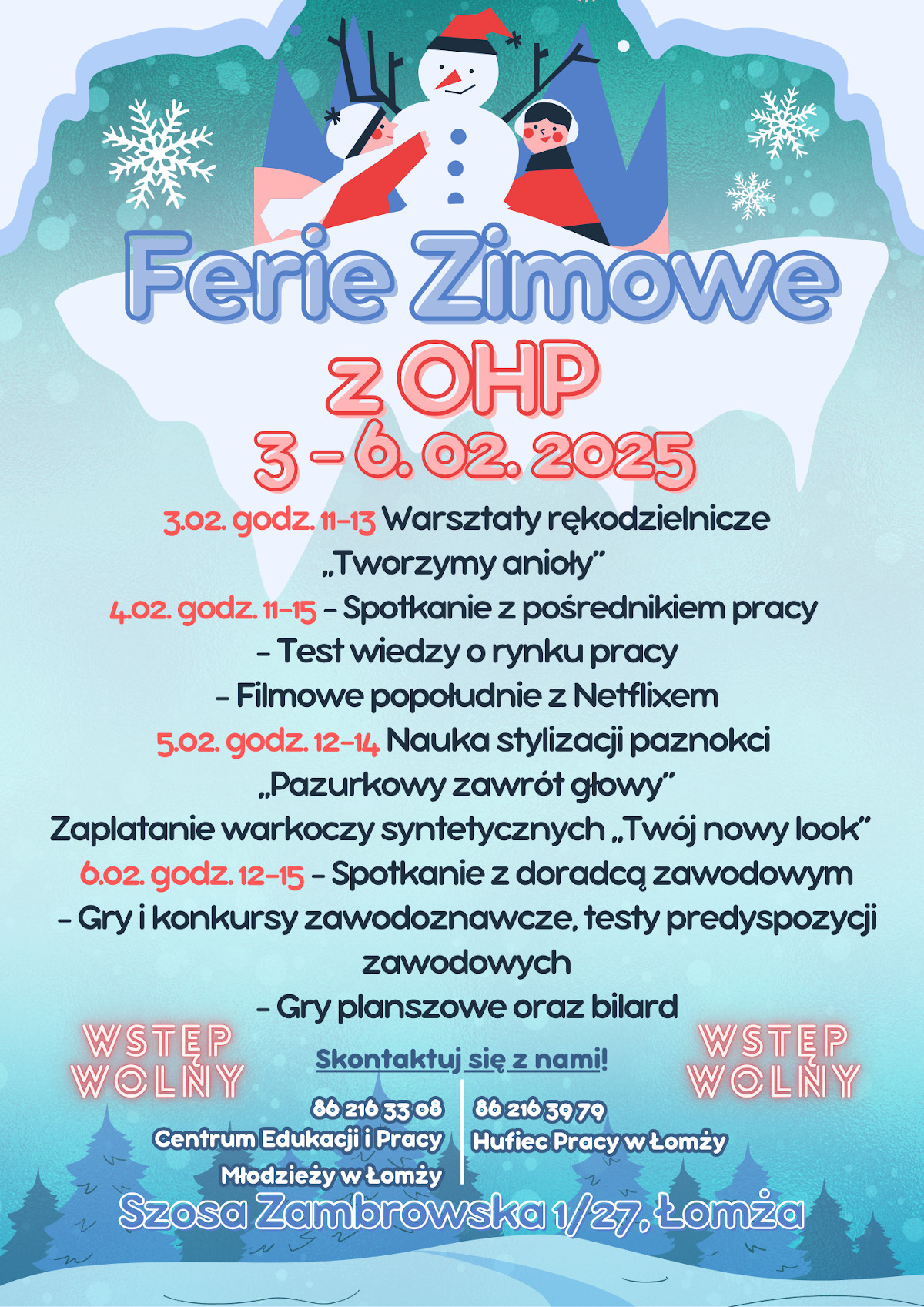 Łomża: Ferie zimowe z OHP