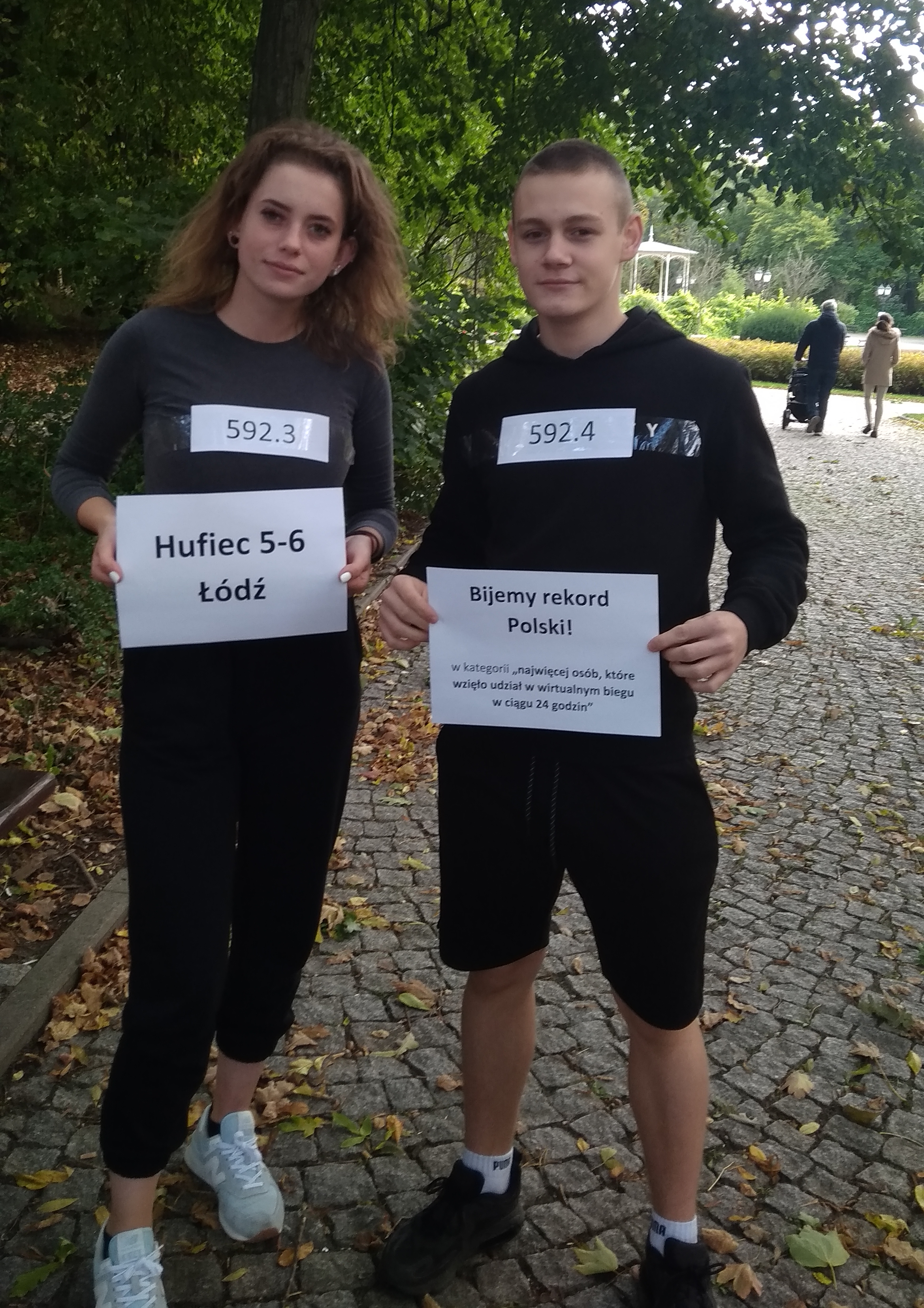 Ola i Igor przed rozpoczęciem biegu