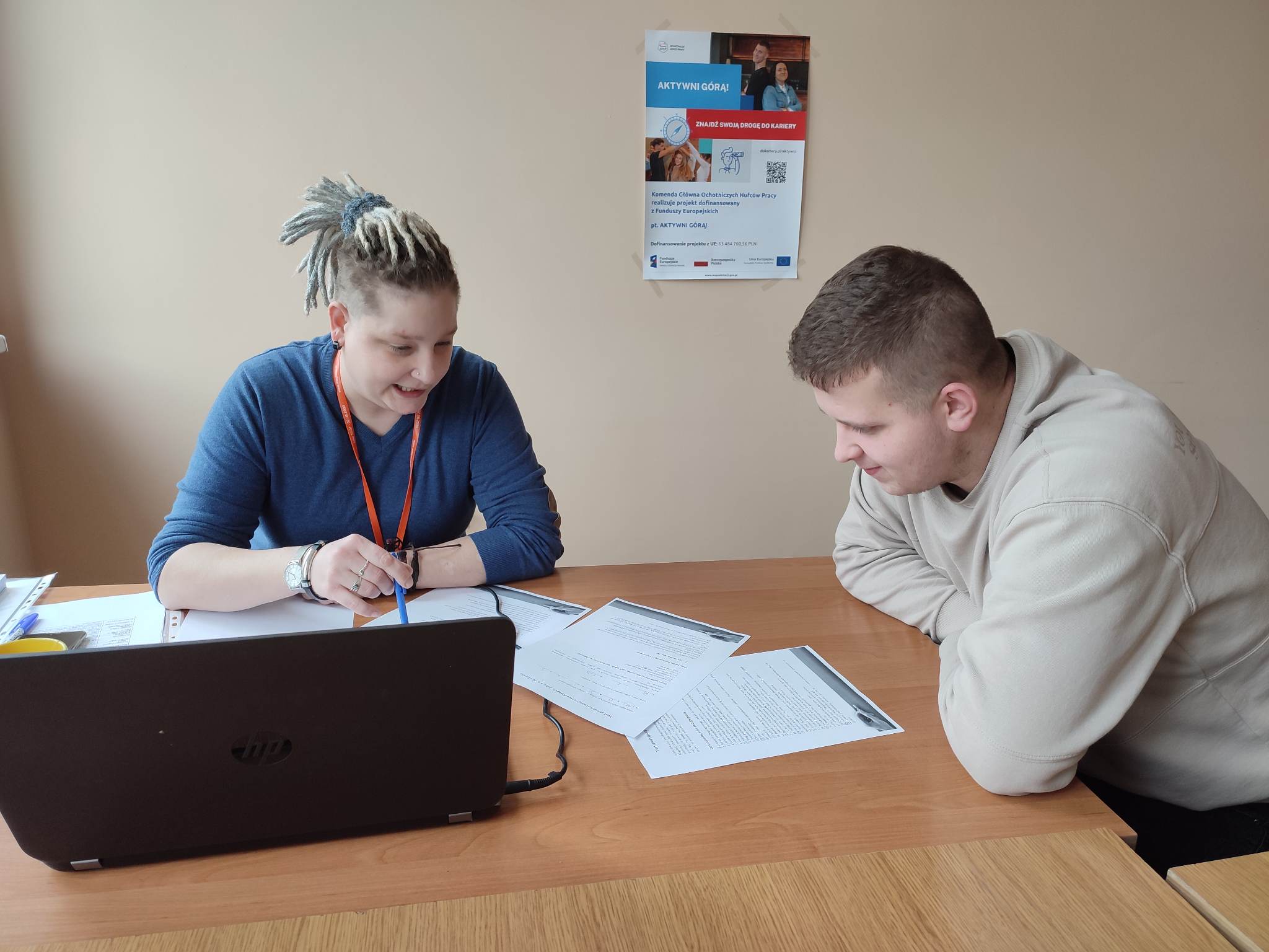 Porada indywidualna z uczestnikiem projektu Aktywni górą